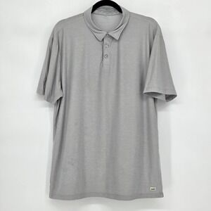 Vuori Men's Large Strato Tech Short Sleeve‎ Polo Gray *READ* Performance